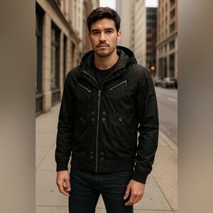🖤 Seduka by Joe Damon Black Moto-Style Zip Jacket – Men’s Medium 🖤
